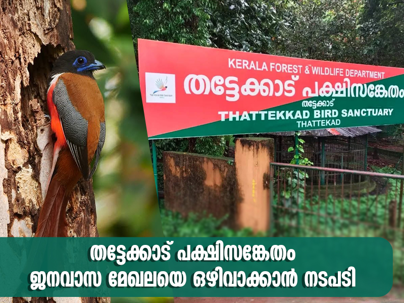 Thattekkad Bird Sanctuary: Steps taken to avoid residential areas